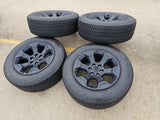 20" Dodge Ram 1500 OEM Laramie Black 2680 wheels rims 2024 2025 2026 BRIDGESTONE Texas Truck Tire