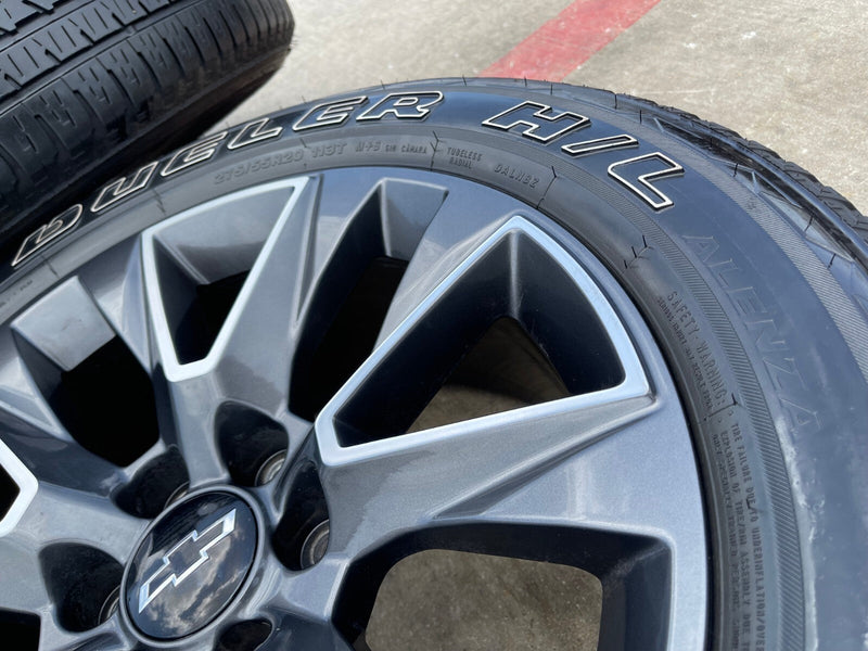 20" Chevy Tahoe Silverado OEM 5919 wheels rims GMC Yukon tires BRIDGESTONE Texas Truck Tire