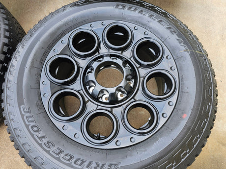 20" Ford F-250 F-350 OEM black LARIAT wheels rims 10299 tires BRIDGESTONE NEW Texas Truck Tire