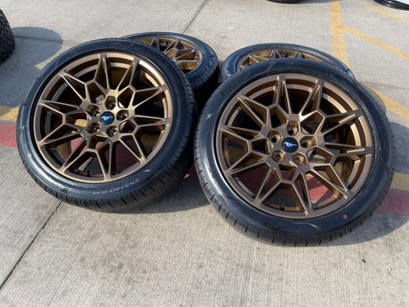 19" Ford Mustang GT Track Pack OEM 10600 10603 Bronze wheels rims 2026 2027 NEW Texas Truck Tire