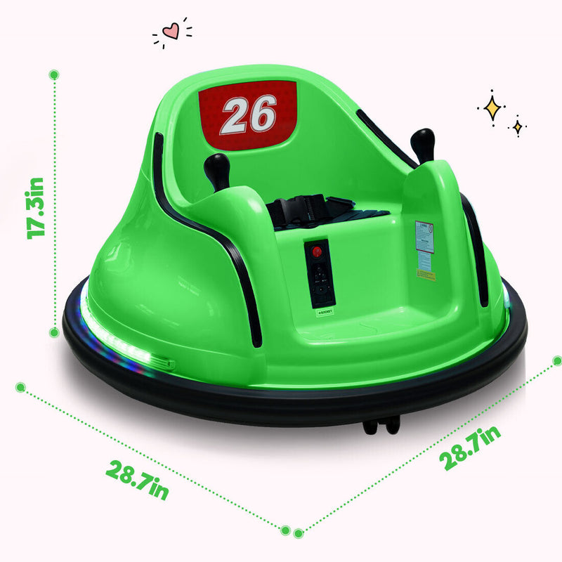 12V Electric Bumper Car with Remote Control and Flashing Lights - Perfect for Riding Fun!