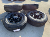 20" Ford F-250 F-350 OEM black TREMOR 10484 10299 wheels rims BRIDGESTONE NEW Texas Truck Tire
