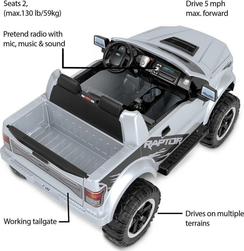 Ford F150 Raptor Extreme 12V Ride-On Truck for Kids