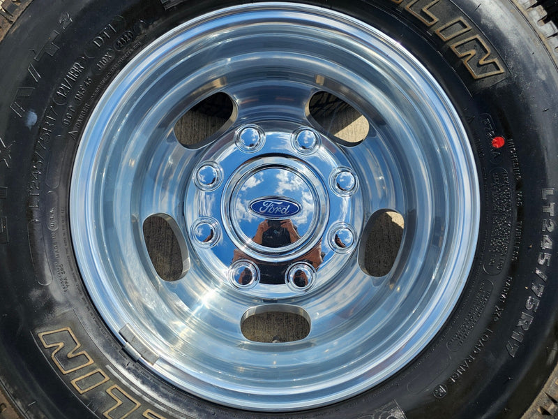 17" Ford F-350 Dually OEM 10477 10478 rims wheels Michelin A/T2 NEW Texas Truck Tire