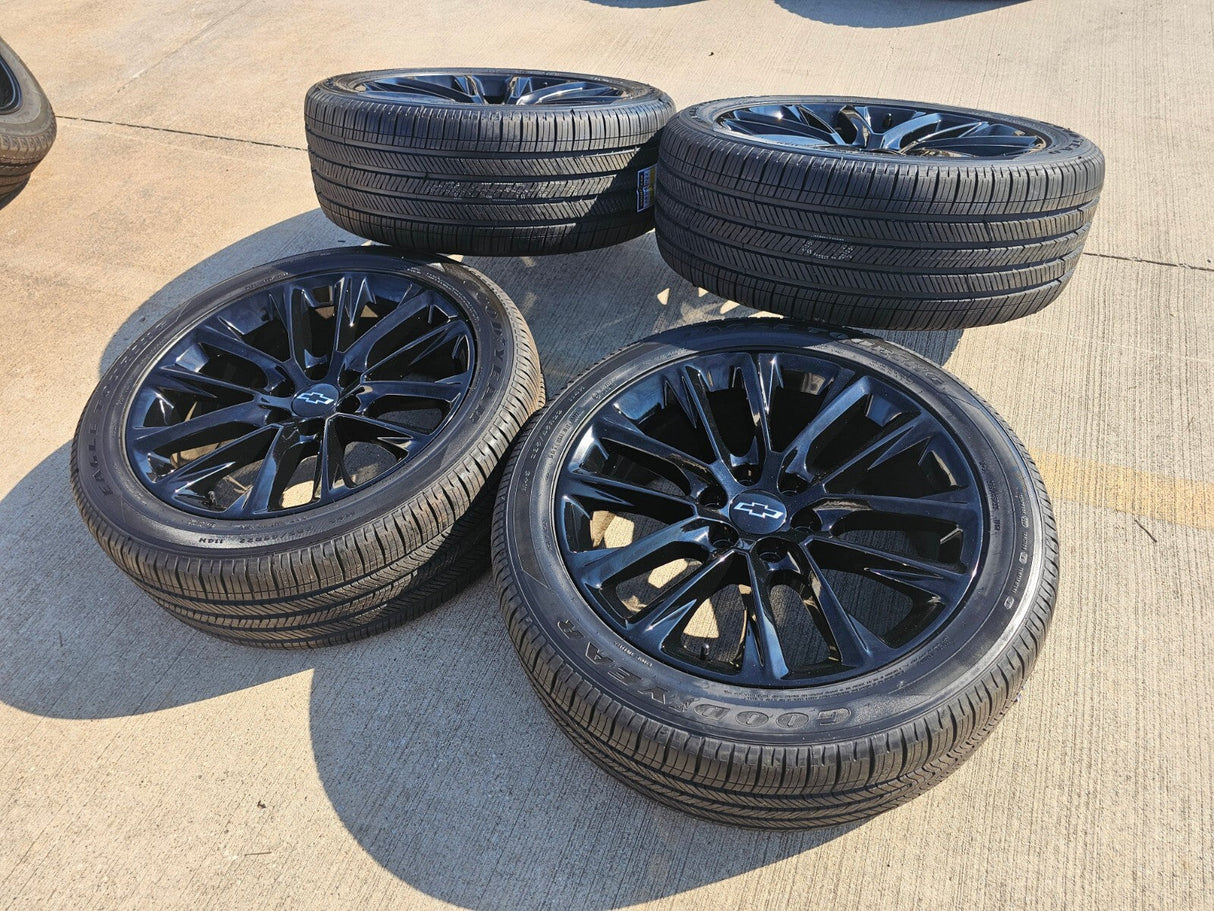22" Cadillac Escalade black OEM 4804 wheels rims Chevy GMC tires NEW Texas Truck Tire