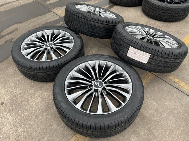 22" Infiniti QX80 QX56 Nissan Titan OEM wheels rims 73807 tires NEW Texas Truck Tire