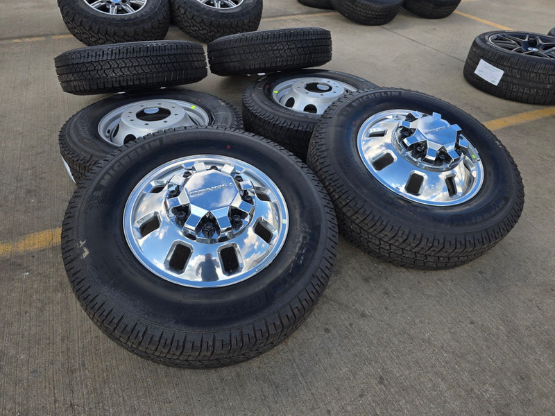 18" GMC Sierra 3500 DENALI Dually rims wheels OEM 8x210 2025 2026 MICHELIN NEW Texas Truck Tire