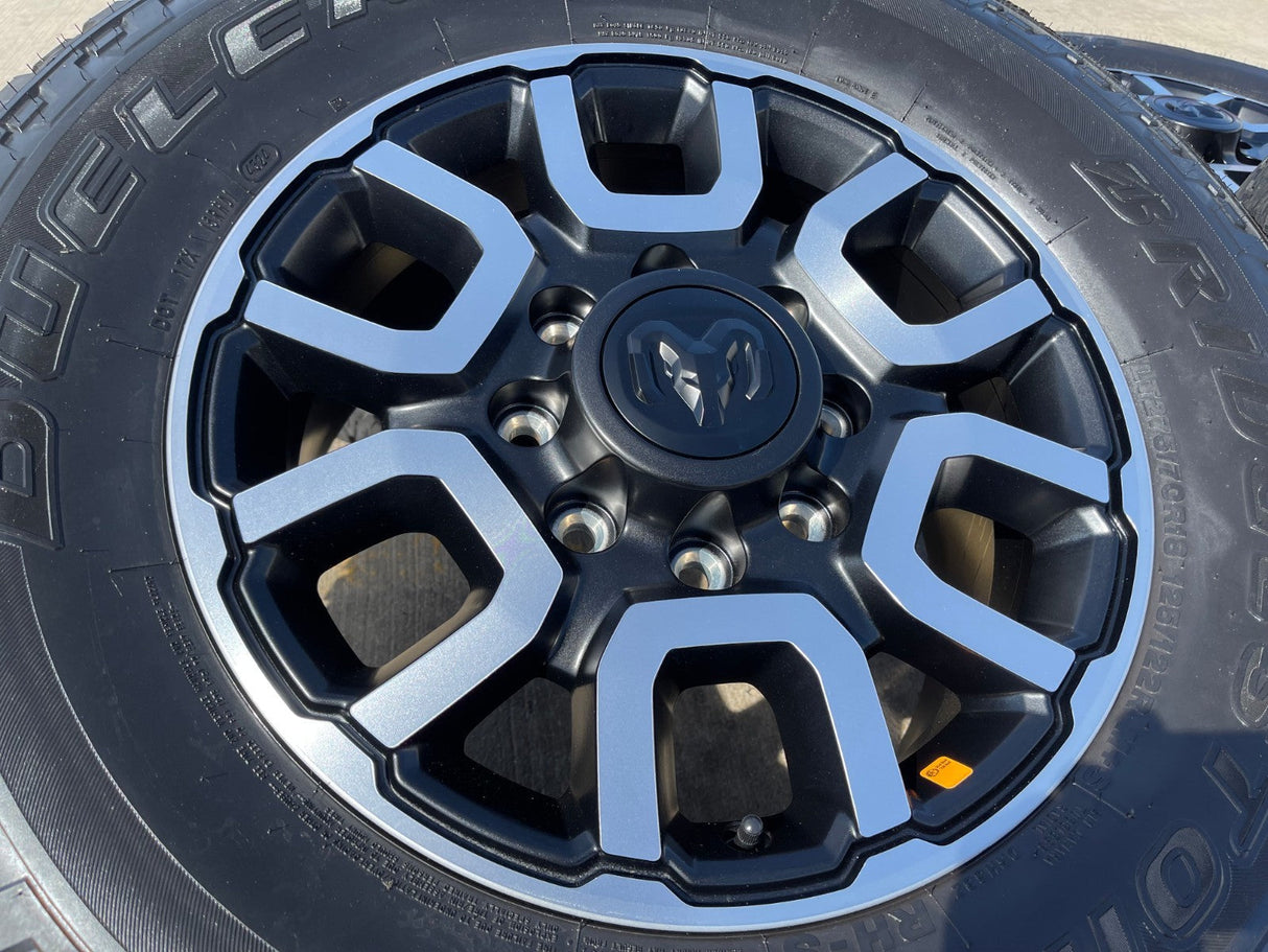 18" Ram 2500 3500 LARAMIE OEM 2694 wheels rims 2024 2025 2026 BRIDGESTONE A/T Texas Truck Tire
