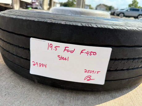 19.5" Ford F-450 Dually F-550 rim RAM 4500 OEM 10x225 spare Texas Truck Tire