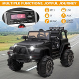 12V Electric Ride-On Jeep Truck for Kids with Remote Control and 3 Speed Settings