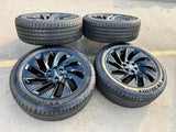 22" Lincoln Navigator OEM 10665 rims wheels BLACK LABEL 2025 2026 NEW Texas Truck Tire