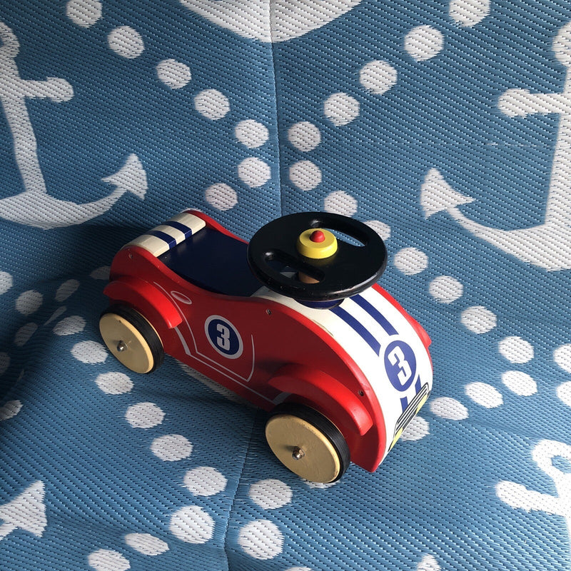 Wooden Classic Sport Ride-On Self-Push Car