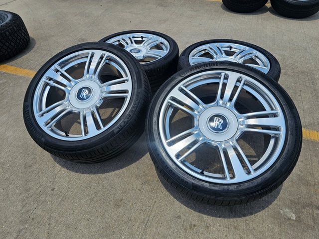 21" Rolls Royce Wraith Ghost Dawn OEM wheels rims tires 5x120 CONTINENTAL Texas Truck Tire