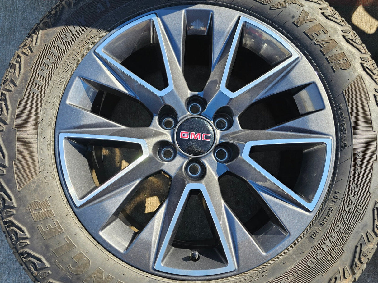 20" Chevy Tahoe Silverado OEM 5919 wheels rims GMC Yukon tires GOODYEAR Texas Truck Tire