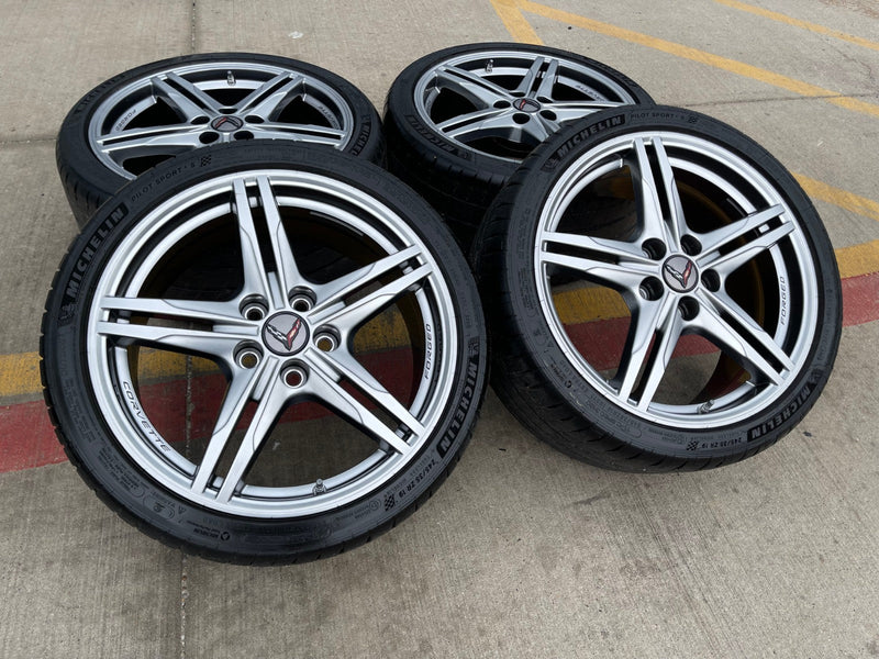 19" + 20" Chevy Corvette Z06 C8 OEM FORGED wheels rims 2024 2025 2026 NEW Texas Truck Tire