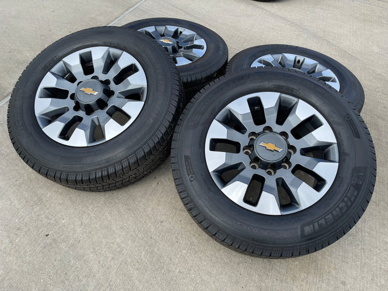 20" Chevy Silverado GMC Sierra AT4 2500 3500 OEM 5960 5947 wheels rims MICHELIN Texas Truck Tire