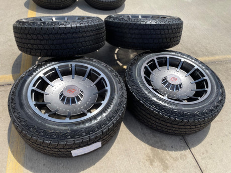 22" 22x10 Chevy Silverado Tahoe Suburban HARLEY DAVIDSON OEM wheels rims NEW 35" Texas Truck Tire
