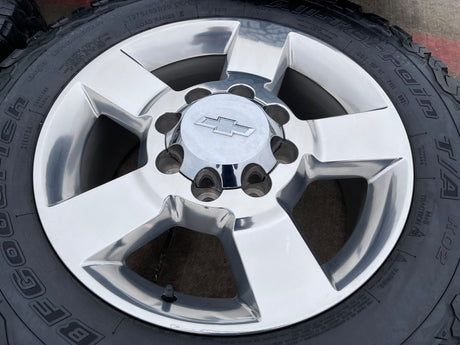 20" Chevy Silverado ZR2 GMC Sierra AT4X 2500 OEM 5771 5801 5826 wheels rims BFG Texas Truck Tire