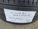21" Lucid Air Grand Touring OEM 95542 95543 wheels rims black tires NEW Texas Truck Tire
