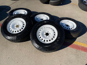 17" INEOS Grenadier OEM steel wheels rims WHITE tires 2024 2025 2026 NEW Texas Truck Tire
