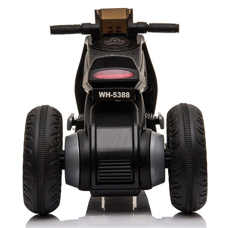 Black 3-Wheel Double Drive Electric Motorcycle for Kids