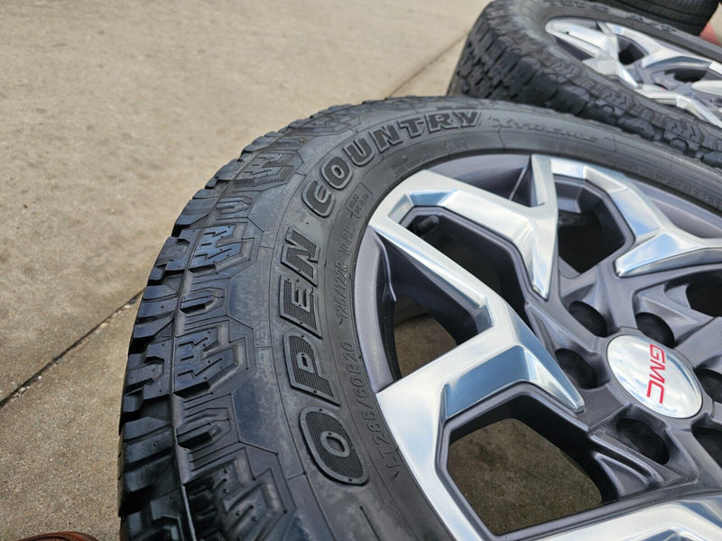 20" GMC Sierra Yukon AT4 Tahoe Silverado OEM wheels rims 95369 TOYO A/T2 Texas Truck Tire
