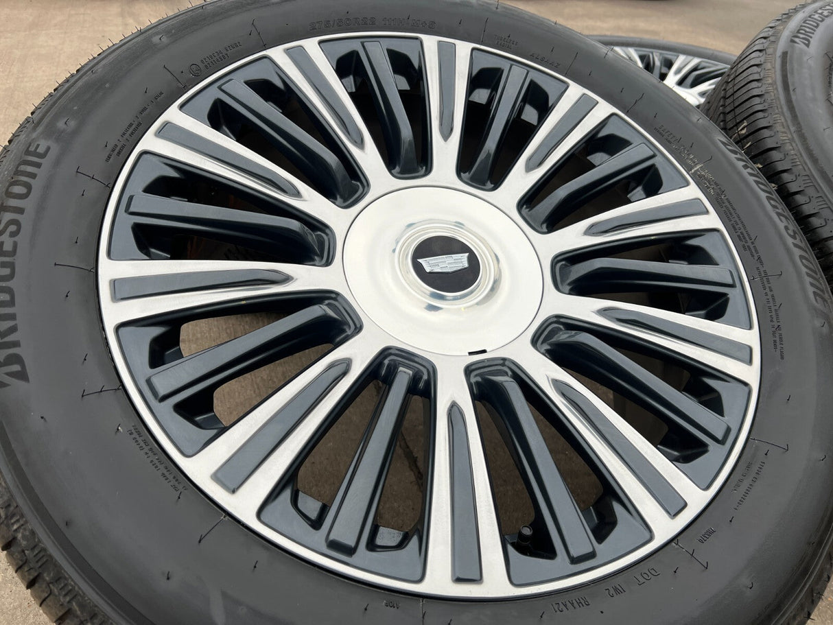 22" Cadillac Escalade Platinum OEM 4876 95167 wheels rims 2023 2024 2025 NEW Texas Truck Tire