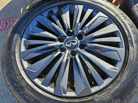 22" Infiniti QX80 QX56 Nissan Titan Armada OEM 94236 wheels rims 2025 2026 NEW Texas Truck Tire