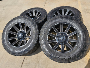 20x10 FUEL Contra D615 Ford F-250 F-350 rims wheels 8x170 -18 TOYO 35" Texas Truck Tire