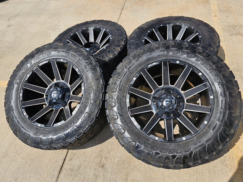 20x10 FUEL Contra D615 Ford F-250 F-350 rims wheels 8x170 -18 TOYO 35" Texas Truck Tire