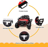 Uenjoy 12V Spacious Children's Electric Ride on Car 2 Seater Sport Utility Vehicle Truck Battery Powered with Remote Control