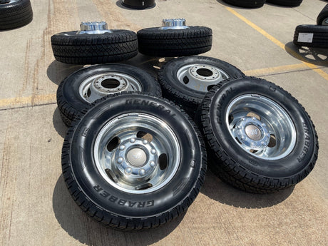 17" Ford F-350 Dually OEM 10477 10478 rims wheels 2024 2025 2026 GENERAL A/T NEW Texas Truck Tire