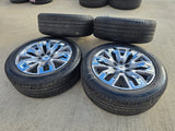 22" GMC Yukon Chevy Tahoe Escalade OEM chrome 95513 wheels rims tires NEW Texas Truck Tire