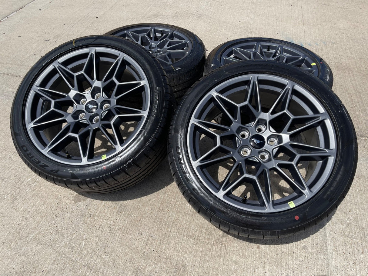 19" Ford Mustang GT Track Pack OEM 10600 10603 wheels rims 2025 2026 TPMS NEW Texas Truck Tire