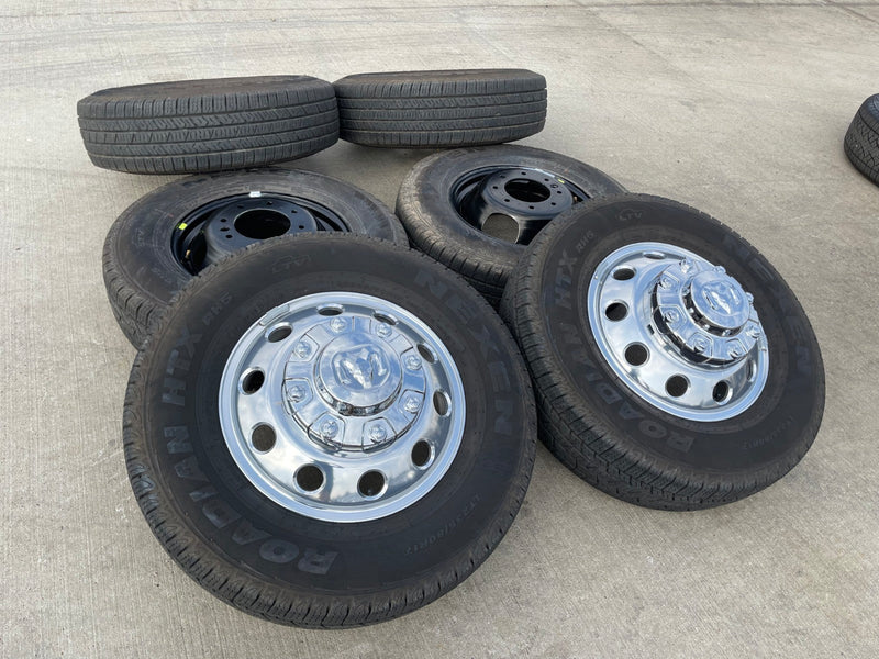 17" Dodge Ram 3500 Dually Laramie 8x200 wheels rims 2701 2702 OEM NEXEN Texas Truck Tire
