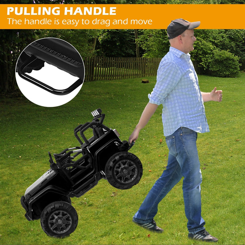 12V Electric Ride-On Jeep Truck for Kids with Remote Control and 3 Speed Settings