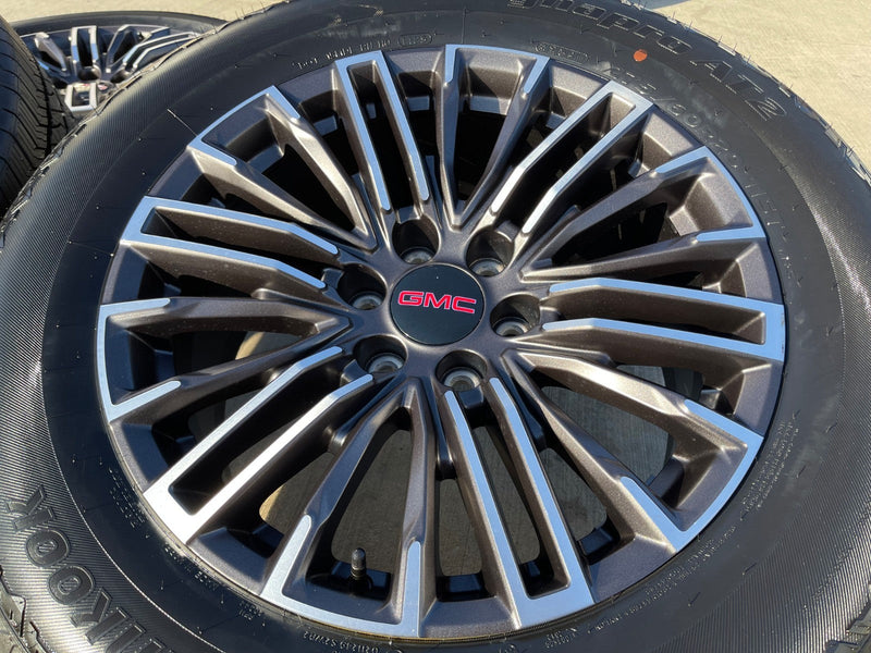 20" GMC Sierra Yukon Chevy Silverado OEM wheels rims 2024 2025 2026 NEW Texas Truck Tire