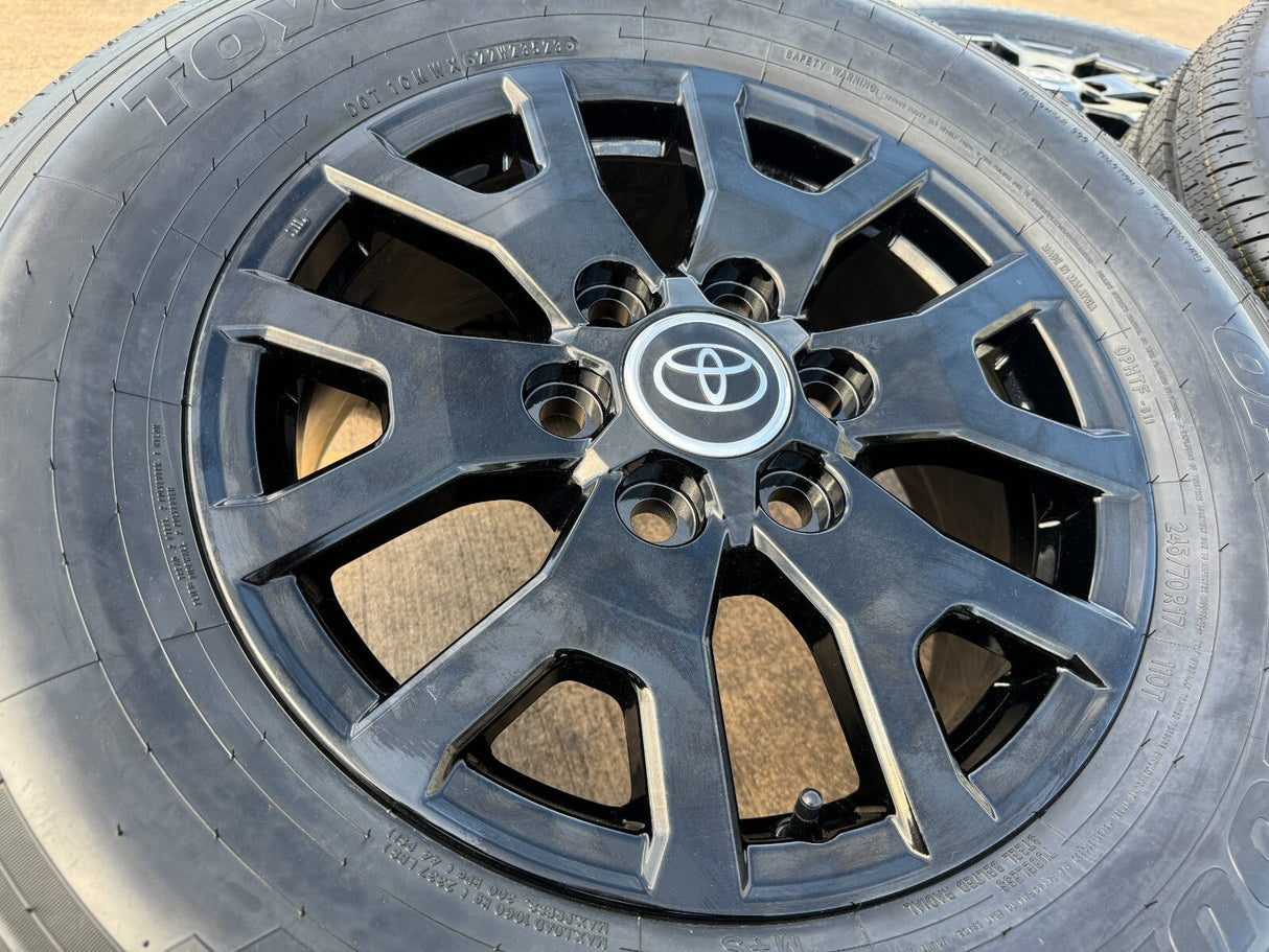 17" Toyota Tacoma 4Runner TRD Black OEM 94254 10637 wheels rims 2025 2026 NEW Texas Truck Tire