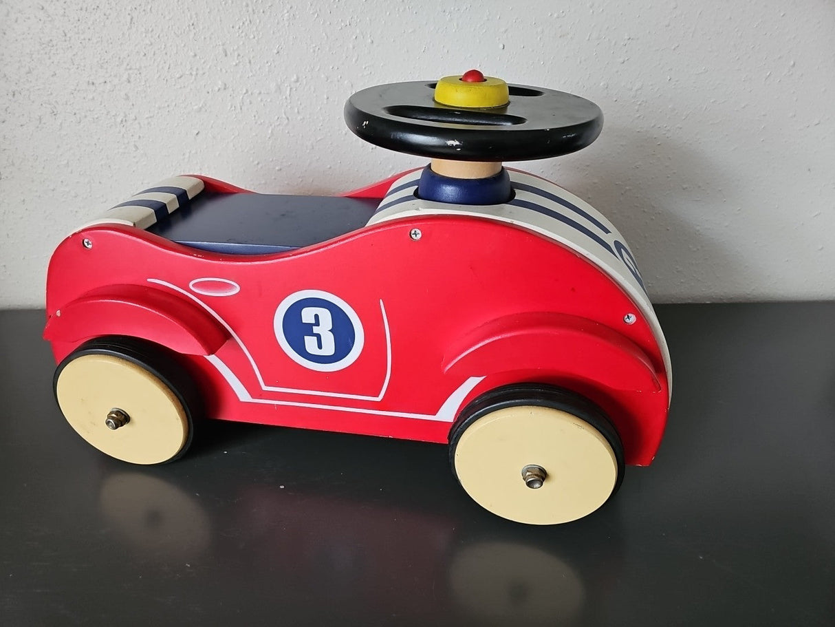 Wooden Ride-On Classic Sport Push Car for Kids
