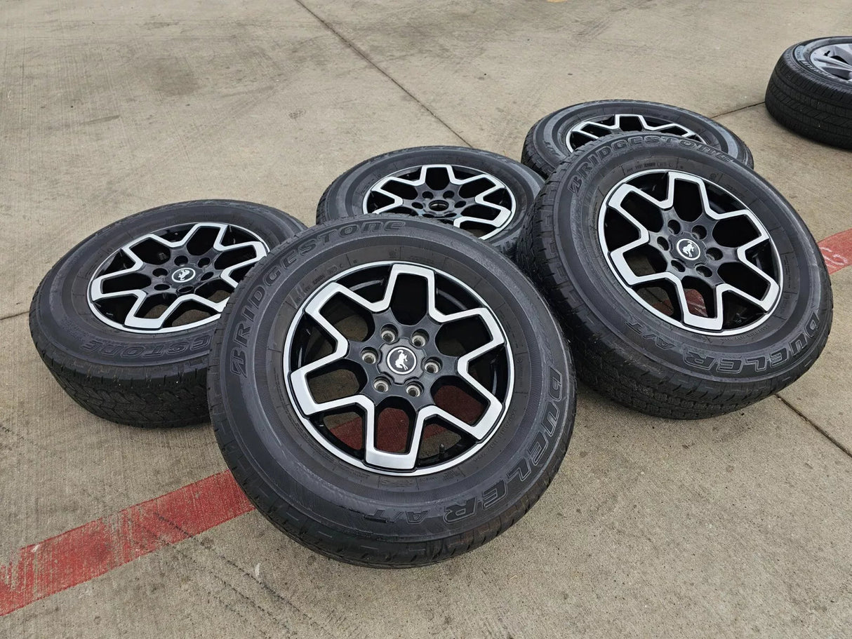 18" Ford Bronco wheels rims black 95213 Ranger tires 2022 2023 2024 2025 2026 Texas Truck Tire