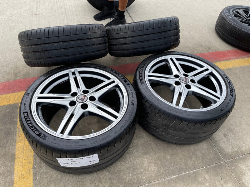 19" + 20" Chevy Corvette Z06 C8 OEM FORGED wheels rims 2024 2025 2026 NEW Texas Truck Tire