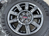 18" GMC Sierra AT4X Chevy Silverado OEM 14131 wheels rims 2025 2026 GOODYEAR M/T Texas Truck Tire