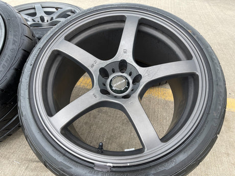 18" Prodrive GC05F wheels rims Mustang Accord Camry 5x114.3 5x4.5 Firehawk tires Texas Truck Tire
