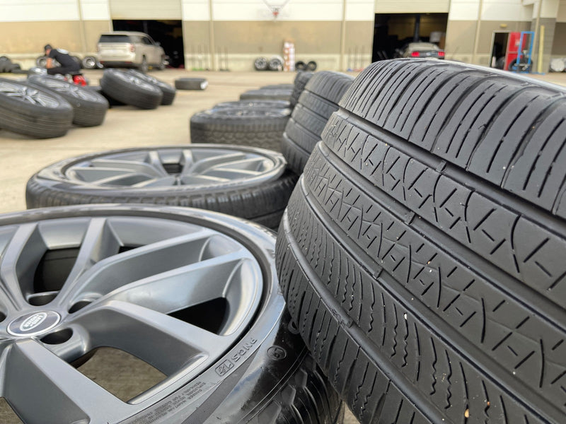22" Land Rover DEFENDER OEM wheels rims 72385 Range tires GRAY 2023 2024 2025 Texas Truck Tire