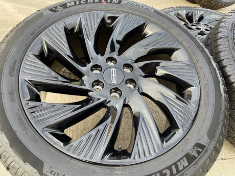 22" Lincoln Navigator OEM 10665 rims wheels BLACK LABEL 2025 2026 MICHELIN NEW Texas Truck Tire