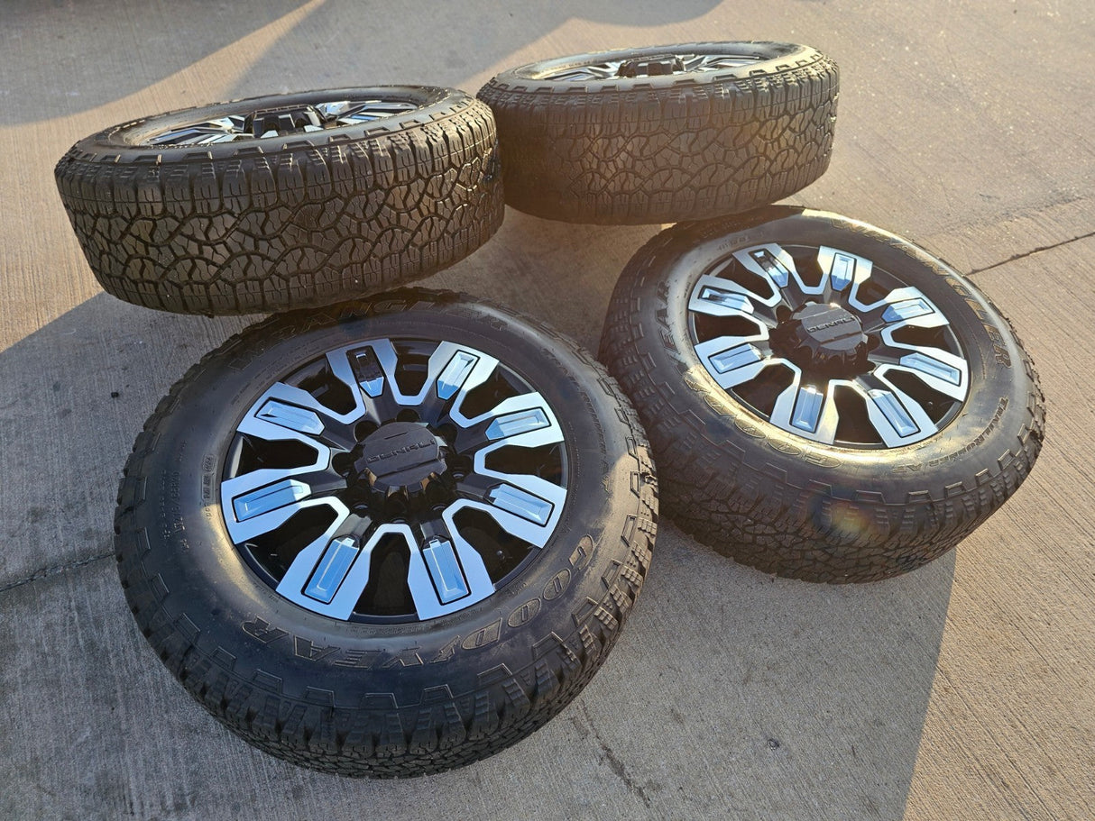 20" GMC Sierra Chevy Silverado 2500 3500 OEM wheels rims 5958 14138 GOODYEAR Texas Truck Tire
