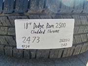 18" Dodge Ram 2500 3500 STEEL chrome OEM 2473 wheels rims CONTINENTAL Texas Truck Tire