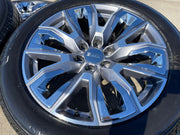 22" GMC Yukon Chevy Tahoe Escalade OEM chrome 95513 wheels rims tires Texas Truck Tire