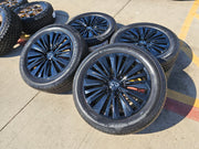 22" Infiniti QX80 QX56 Nissan Titan Armada OEM 94236 wheels rims MIHCELIN NEW Texas Truck Tire