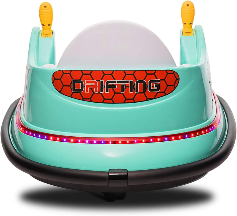 6V Kids Ride-On Bumper Car with Remote Control, 360° Spin and Flashing Lights for Toddlers